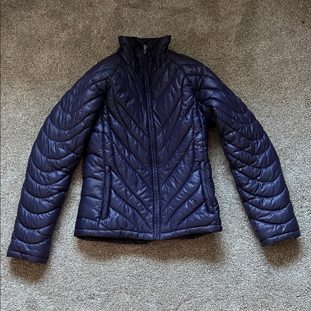Big Chill Women's Puffer Full Zip Purple Retro Ski WinterJacket‎  Small